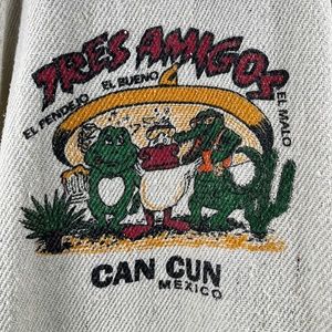 Tres Amigos Cancun Mexico Soft Beige Cotton Baha Hoodie Poncho | Unisex